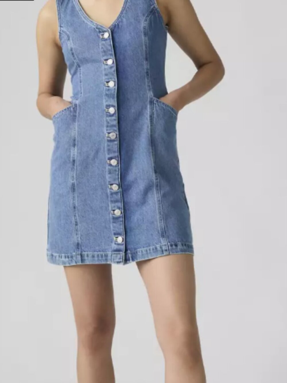 Levi's Vianna Vest Mini Dress Medium Wash